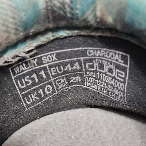 Hey Dude Wally Sox Charcoal Mens Size 11 Comfort Casual Shoes - Picture 9 of 13